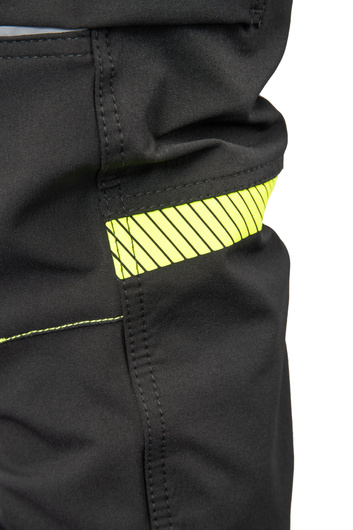 Spodnie robocze SEVEN KINGS RIVAL softshell czarny/żółty
