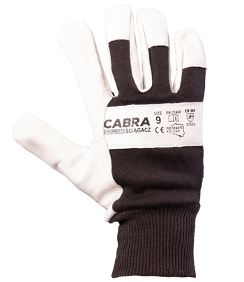 Rękawice skórzane robocze CABRA ŚCIĄGACZ