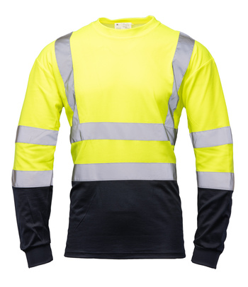 Koszulka ostrzegawcza BRIXTON FLASH na długi rękaw żółty/granat