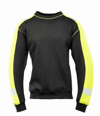 Bluza bez kaptura RIVAL odblaskowa czarny/żółty