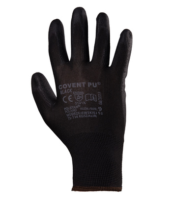 RĘKAWICE ROBOCZE COVENT PU CZERŃ