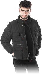 Kurtka ocieplana robocza czarna REIS CZAPLA