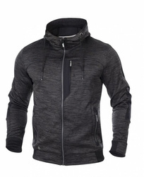 Bluza z kapturem ARDON®3DBreathe melange - czarny