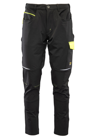 Spodnie robocze SEVEN KINGS RIVAL softshell czarny/żółty