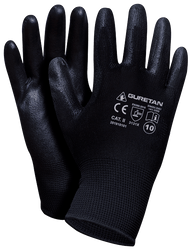 Rękawice robocze powlekane PU Guretan set B CZARNE