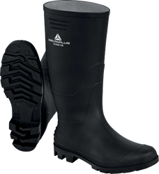 Kalosze czarne wysokie PVC STONE Delta Plus