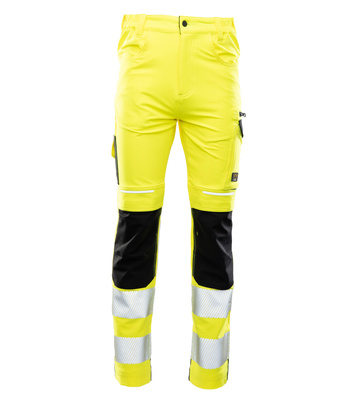 Spodnie robocze ostrzegawcze do pasa FLASH żółć