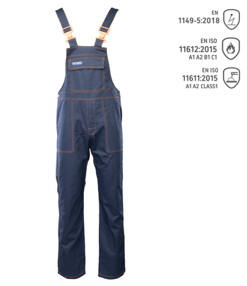 Spodnie ogrodniczki spawalnicze robocze Profflam 