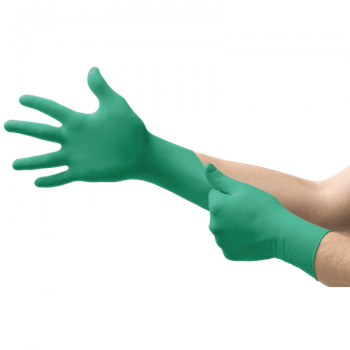 Rękawice nitrylowe TouchNTuff® – odporne na chemikalia, bezpudrowe, zielone