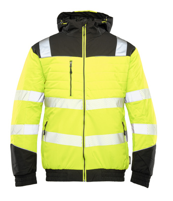 Kurtka zimowa ostrzegawcza żółta z odblaskami 