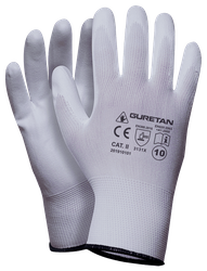 Rękawice robocze powlekane PU Guretan set A BIAŁE
