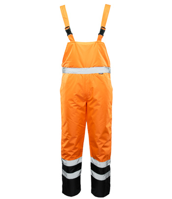 Spodnie ogrodniczki ocieplane odblaskowe BENEFIT HI VI