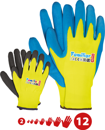 Dragon FAMILIAR – Zestaw rękawic ochronnych powlekanych lateksem FOAM