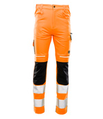 Spodnie robocze ostrzegawcze do pasa FLASH pomarańcz