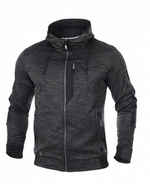 Bluza z kapturem ARDON®3DBreathe melange - czarny