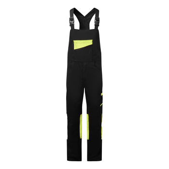 CD850 - Ogrodniczki WX2 Eco Stretch Czarny/Żółty